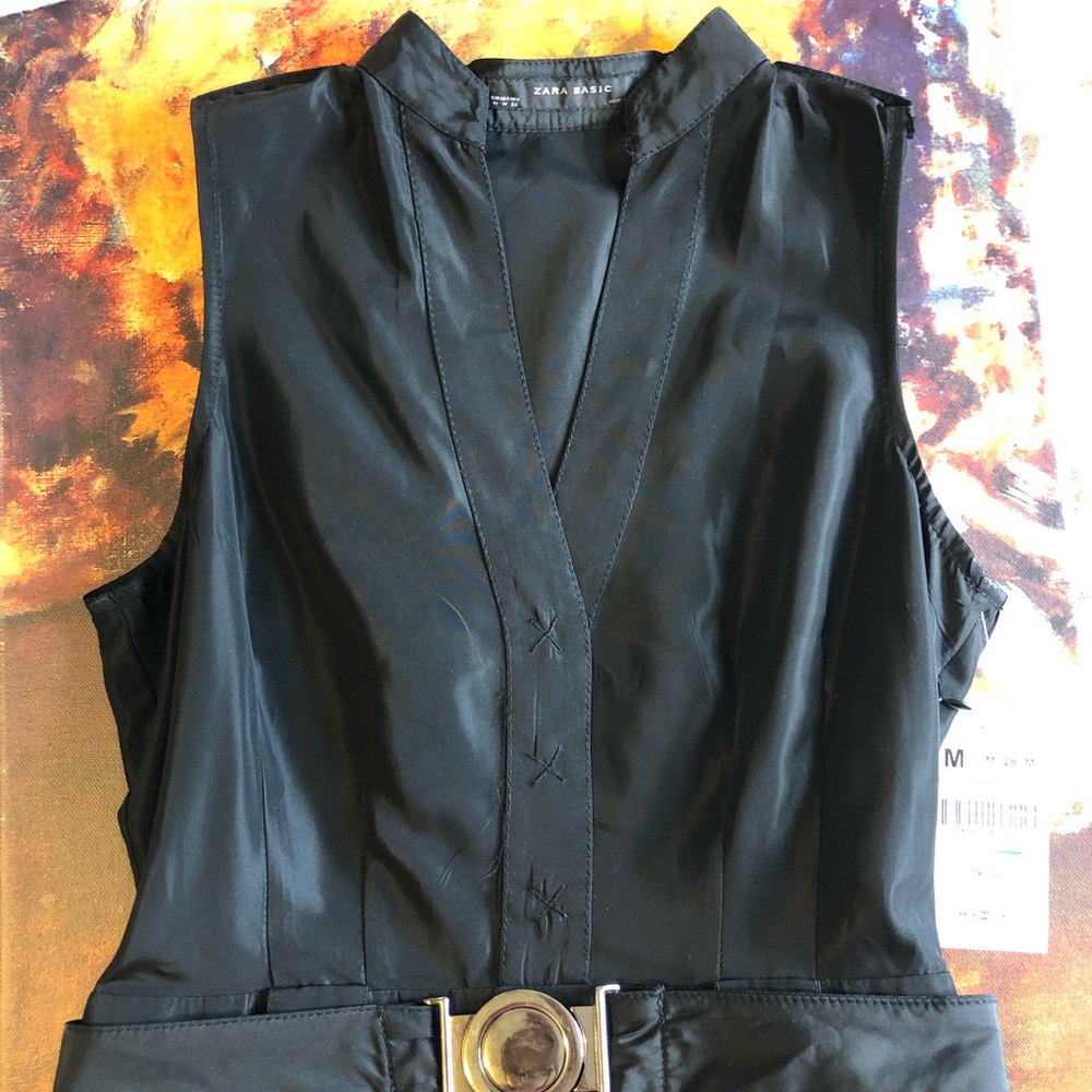 Zara Black Flare Skirt Dress